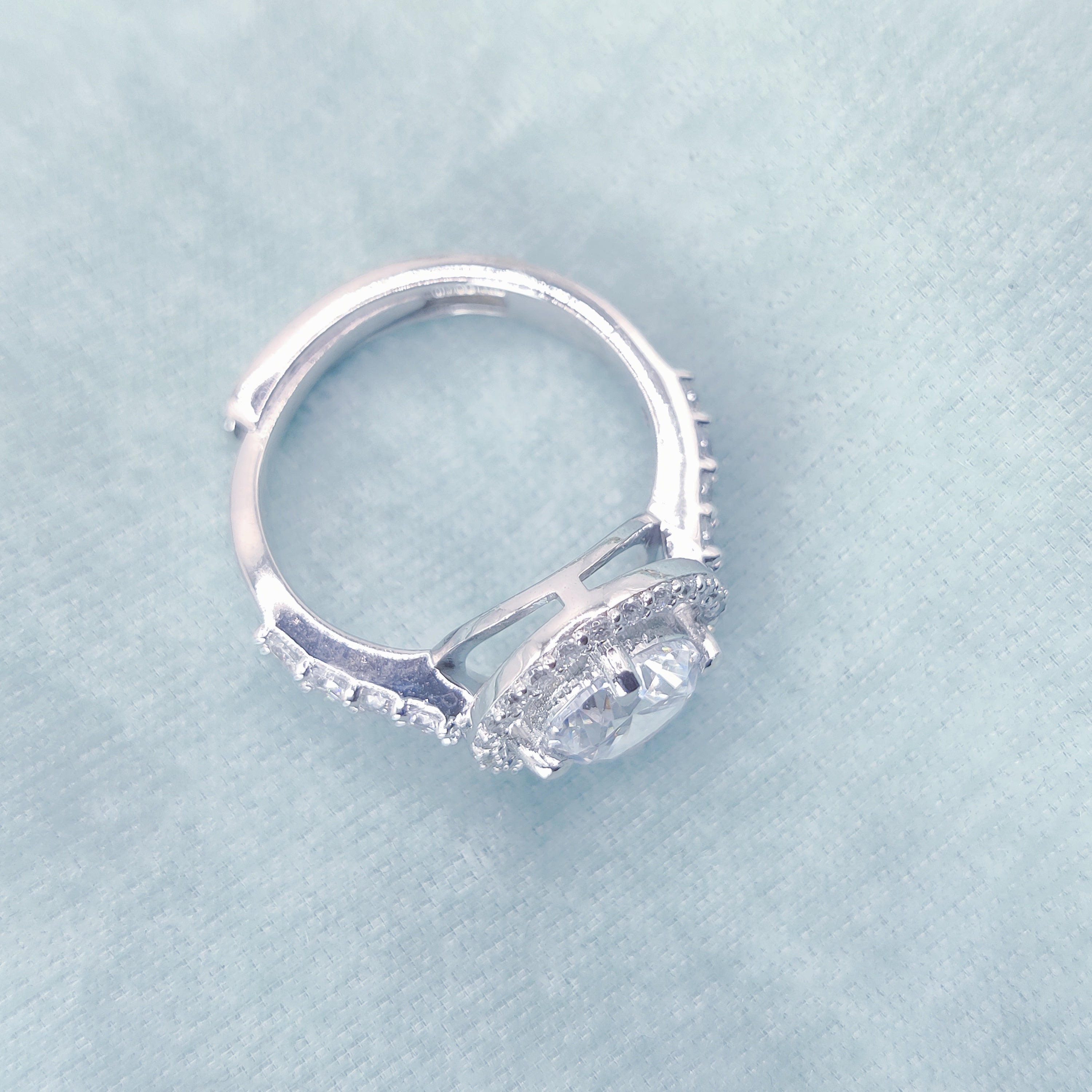 Radiant Halo Solitaire Ring