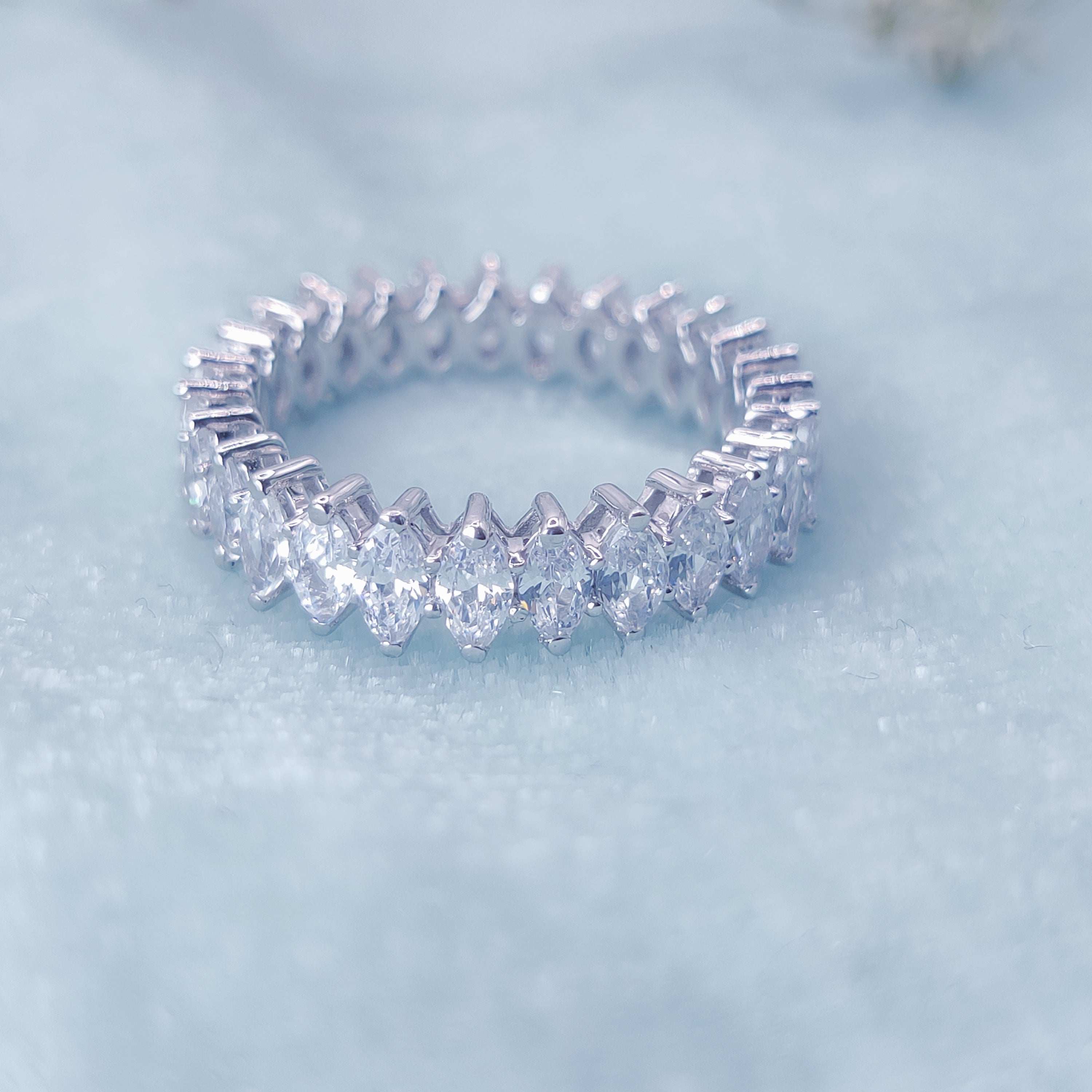 Crowned Spark Marquise Ring