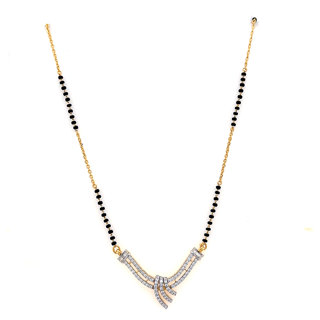 Aurelia Curve Diamond Mangalsutra