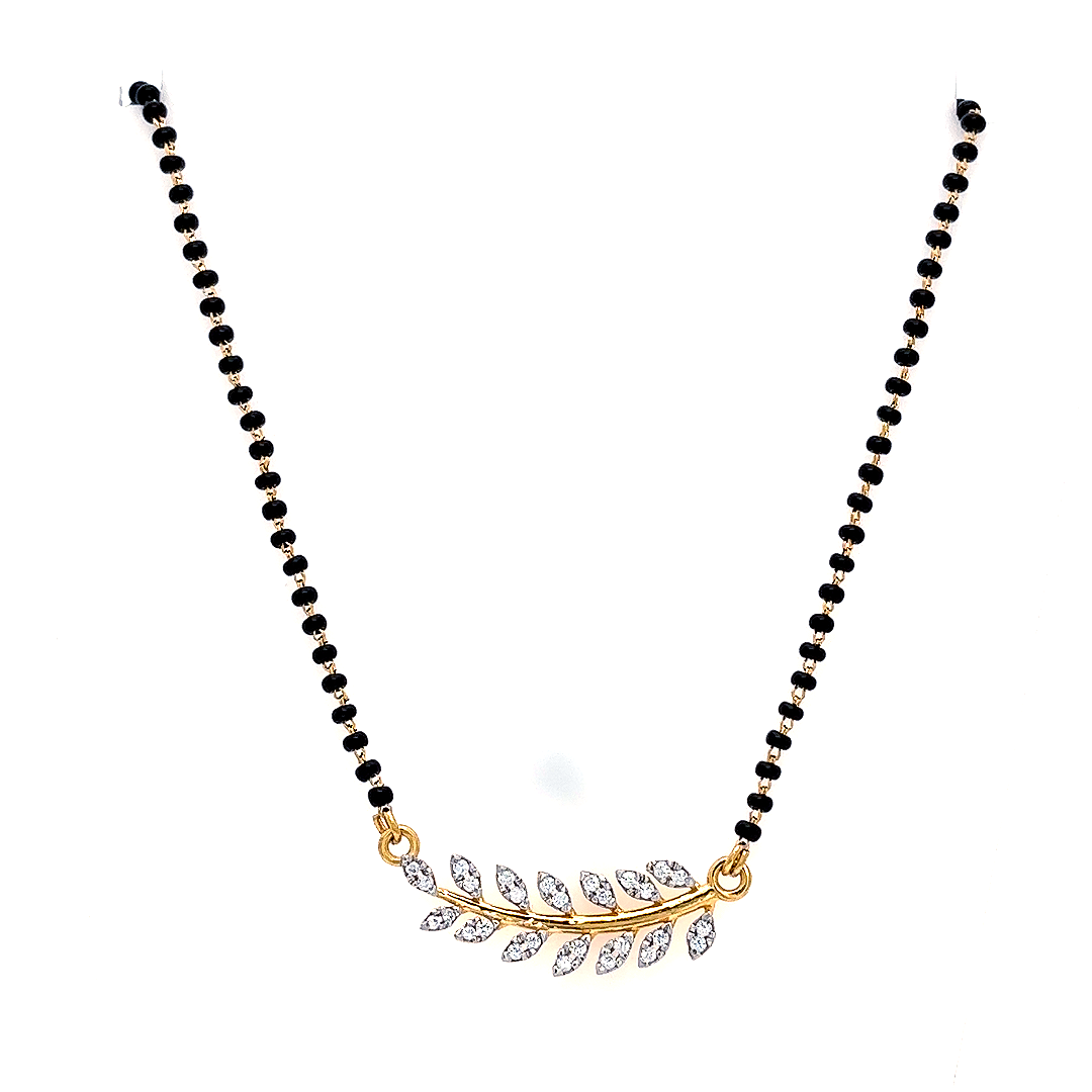 Aurelia Leaf Diamond Mangalsutra