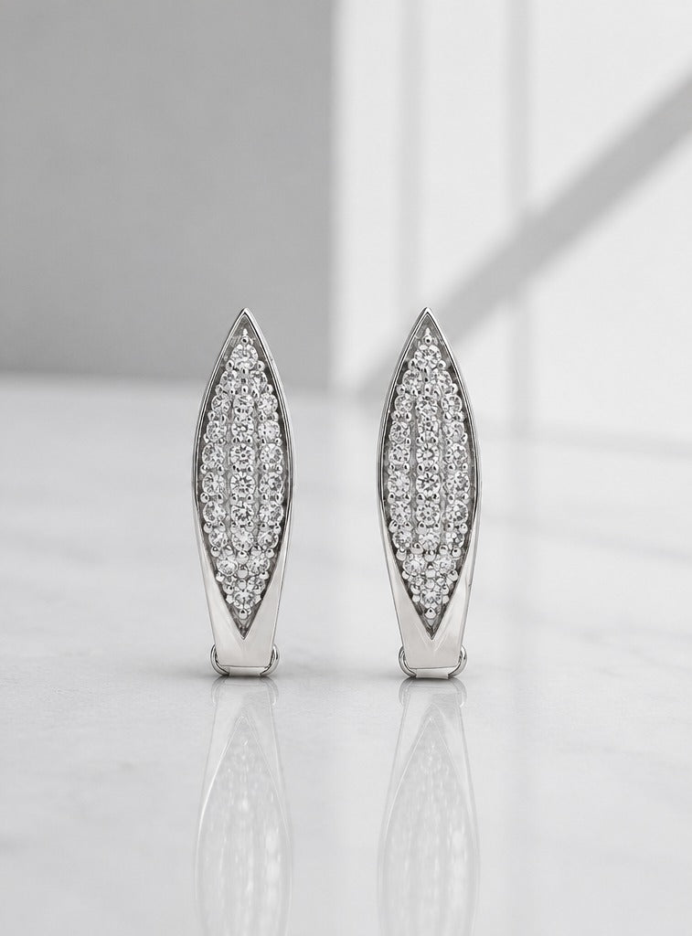 Aurora Crystal Leaf Earrings