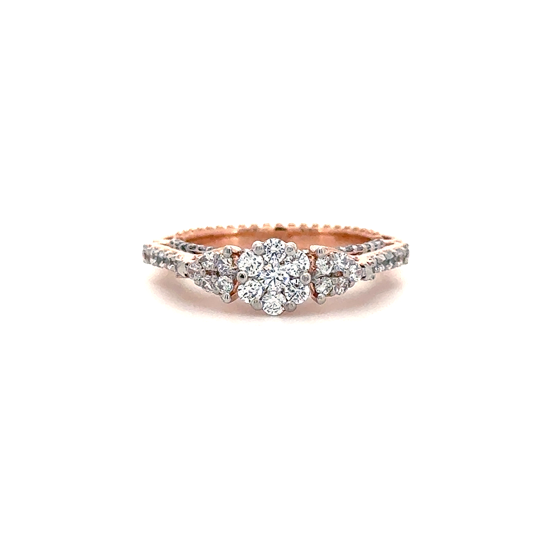 Blossom Sparkle Rose Gold Diamond Ring