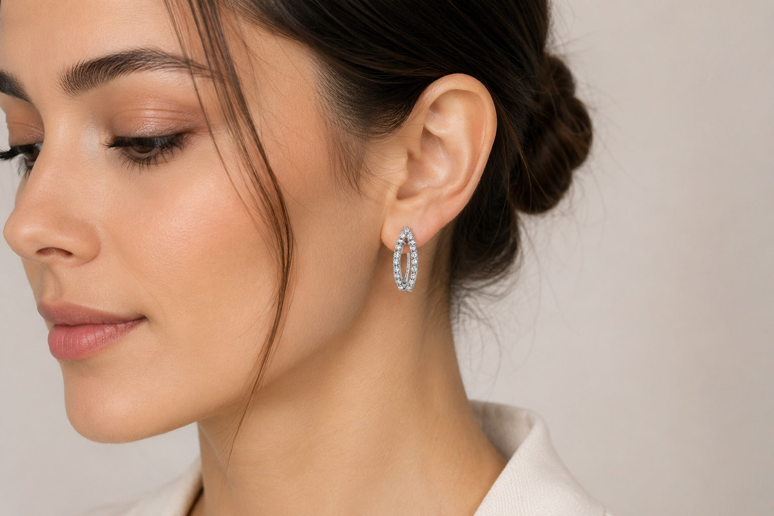 Celeste Crystal Hoop Earrings