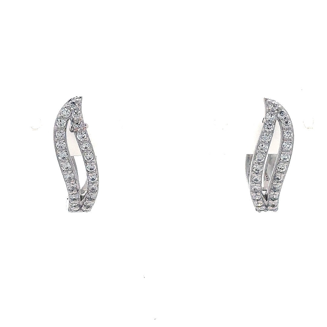 Celeste Crystal Hoop Earrings