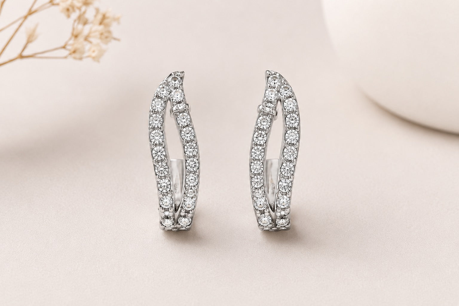 Celeste Crystal Hoop Earrings