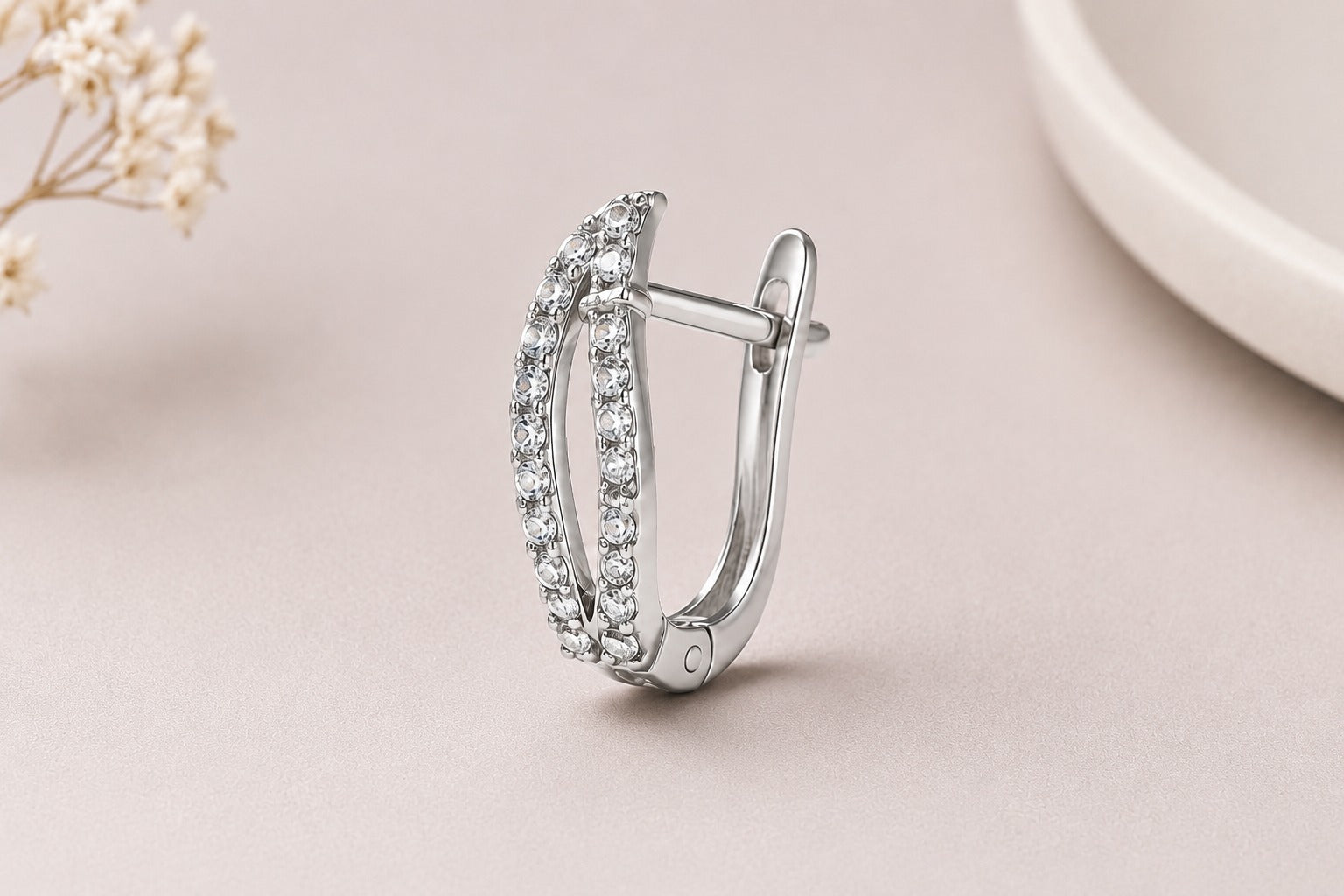 Celeste Crystal Hoop Earrings