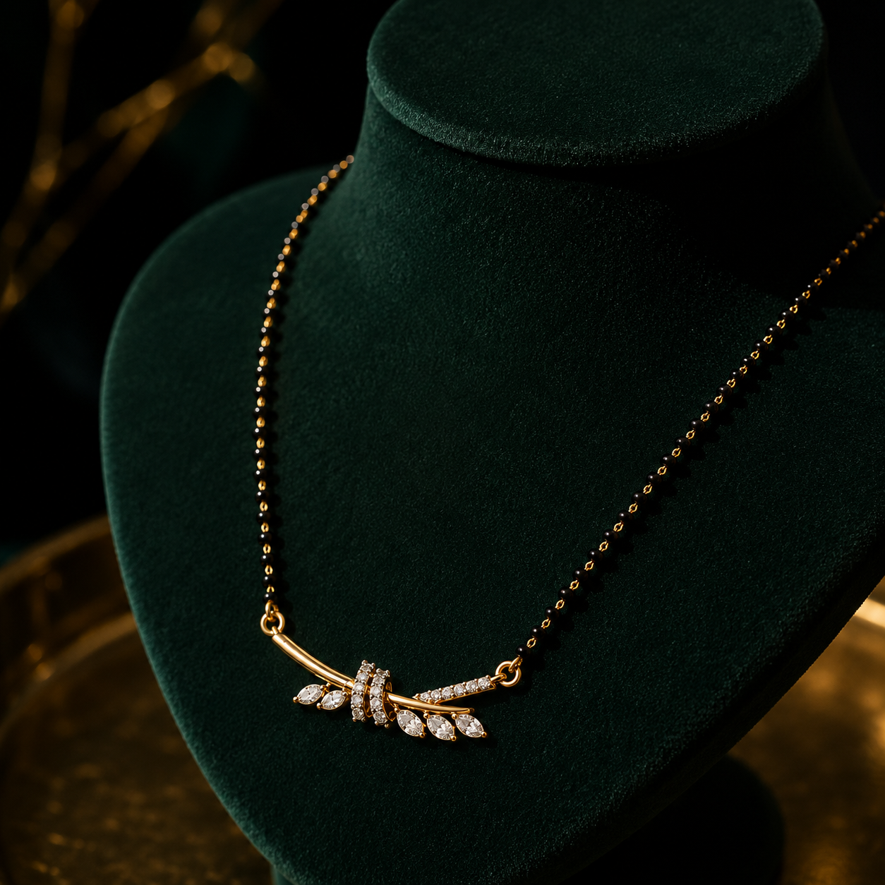 Celeste Leaf Diamond Mangalsutra