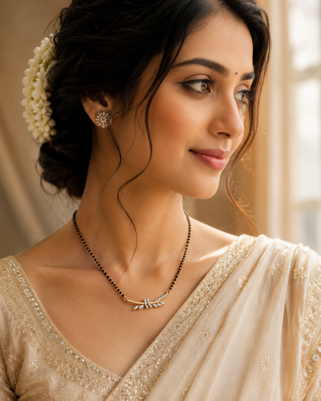 Celeste Leaf Diamond Mangalsutra
