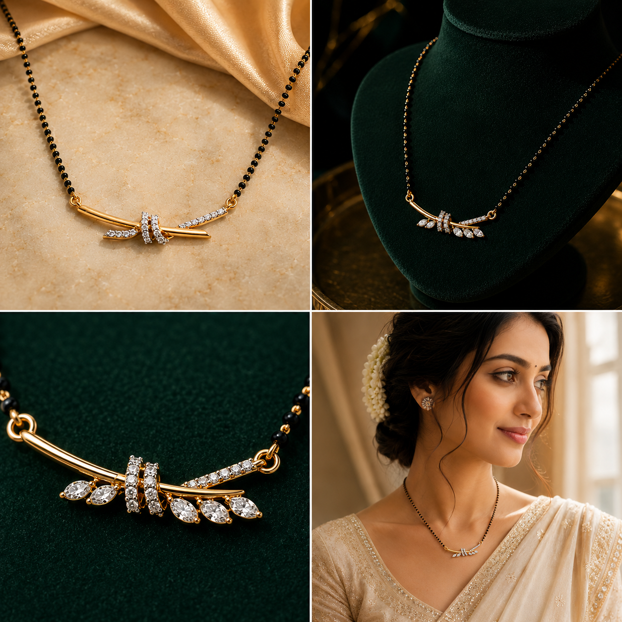 Celeste Leaf Diamond Mangalsutra