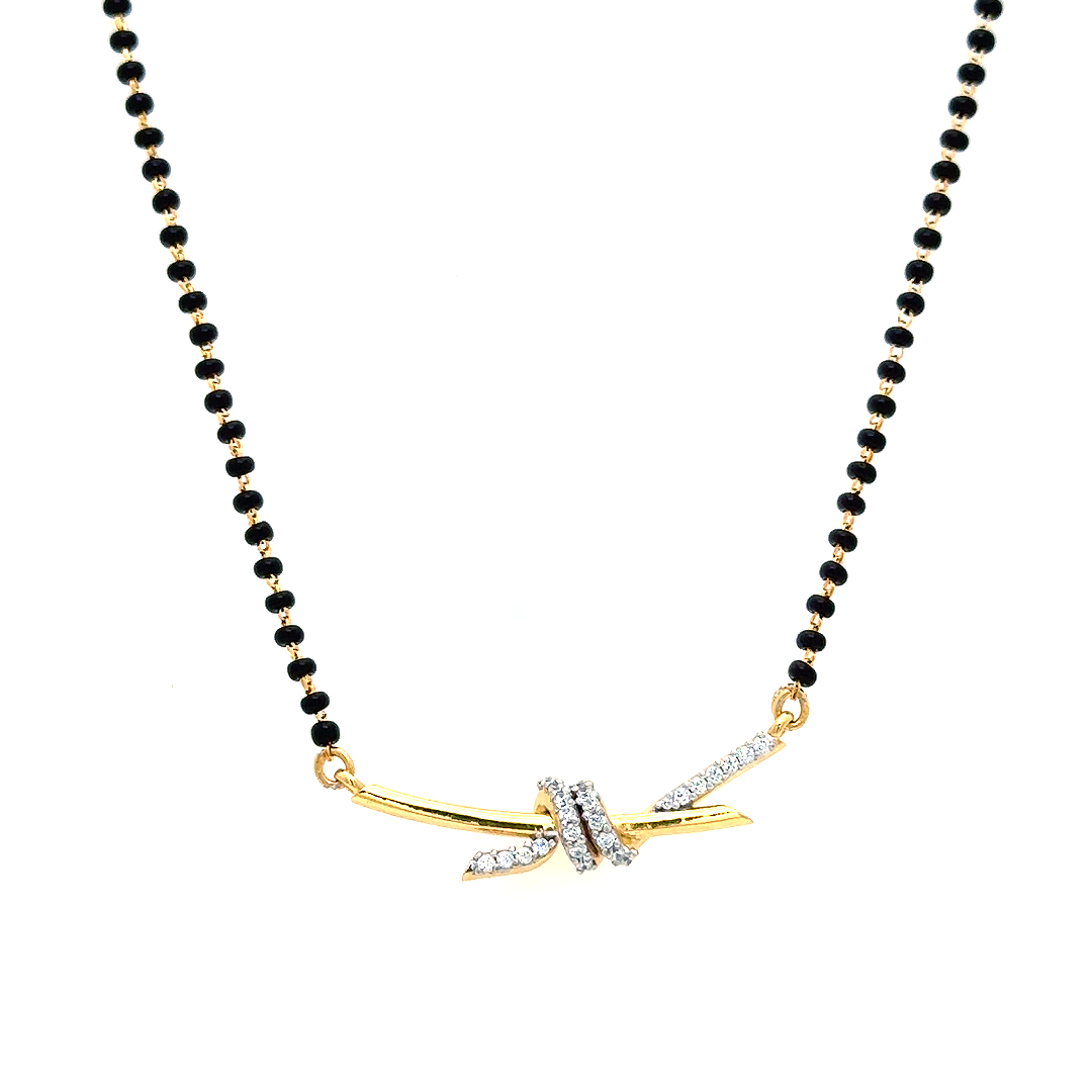 Celeste Leaf Diamond Mangalsutra