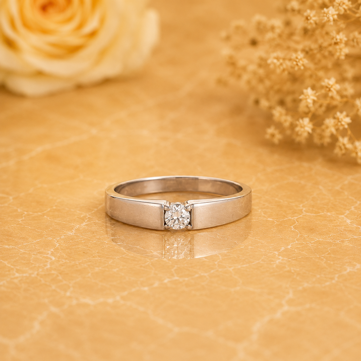 Classic Bezel Solitaire Diamond Ring