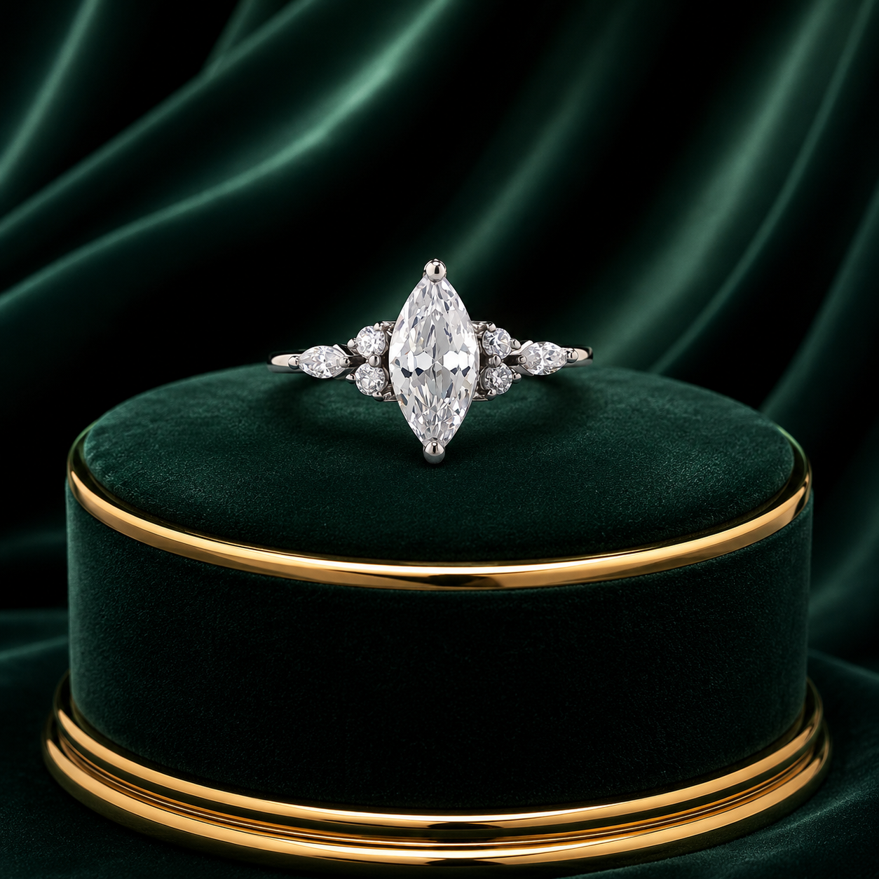 Marquise Solitaire Diamond Ring