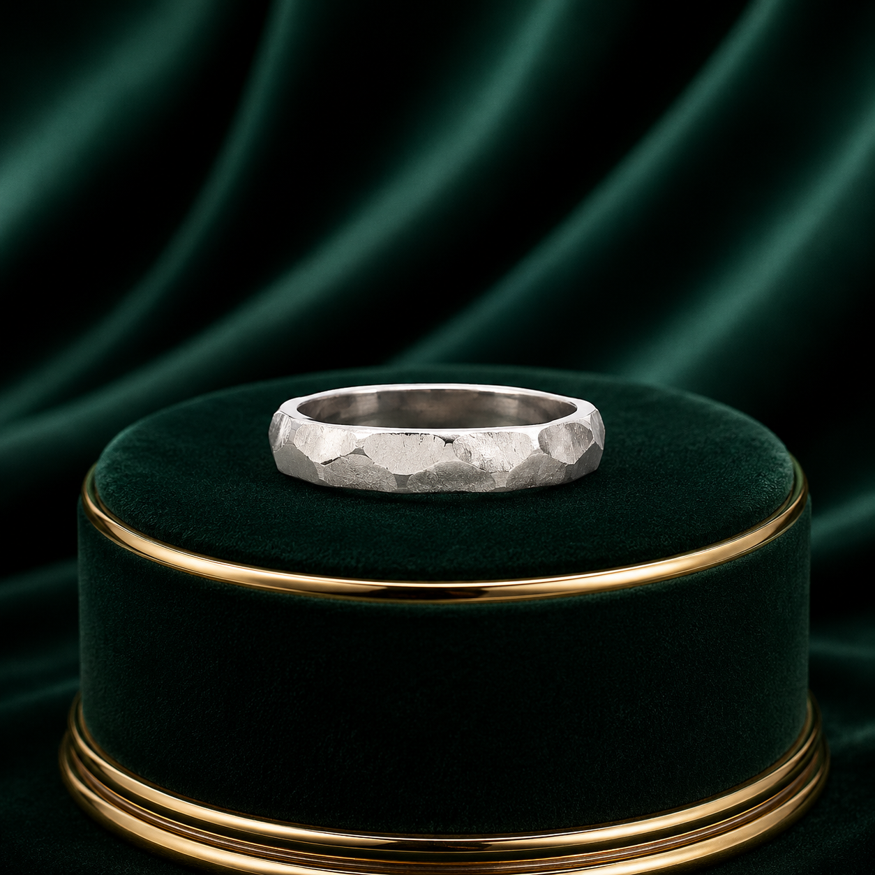 Hammered Minimalist Band Ring
