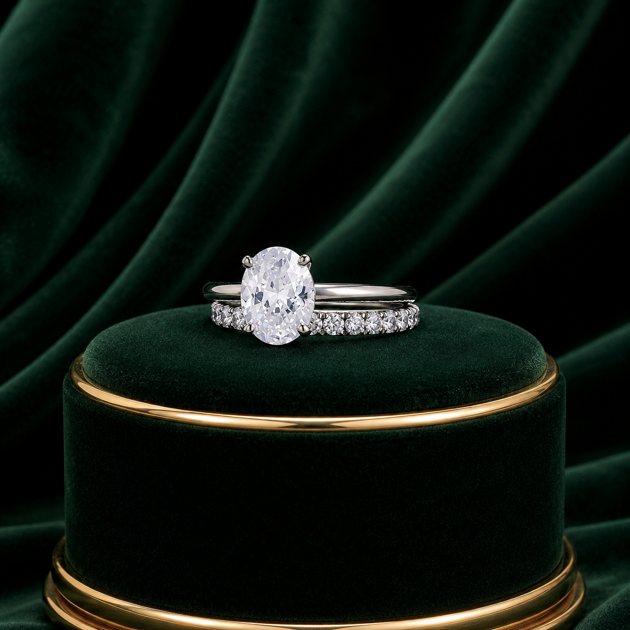Oval Solitaire Diamond Ring