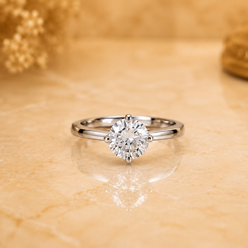 Classic Round Solitaire Diamond Ring