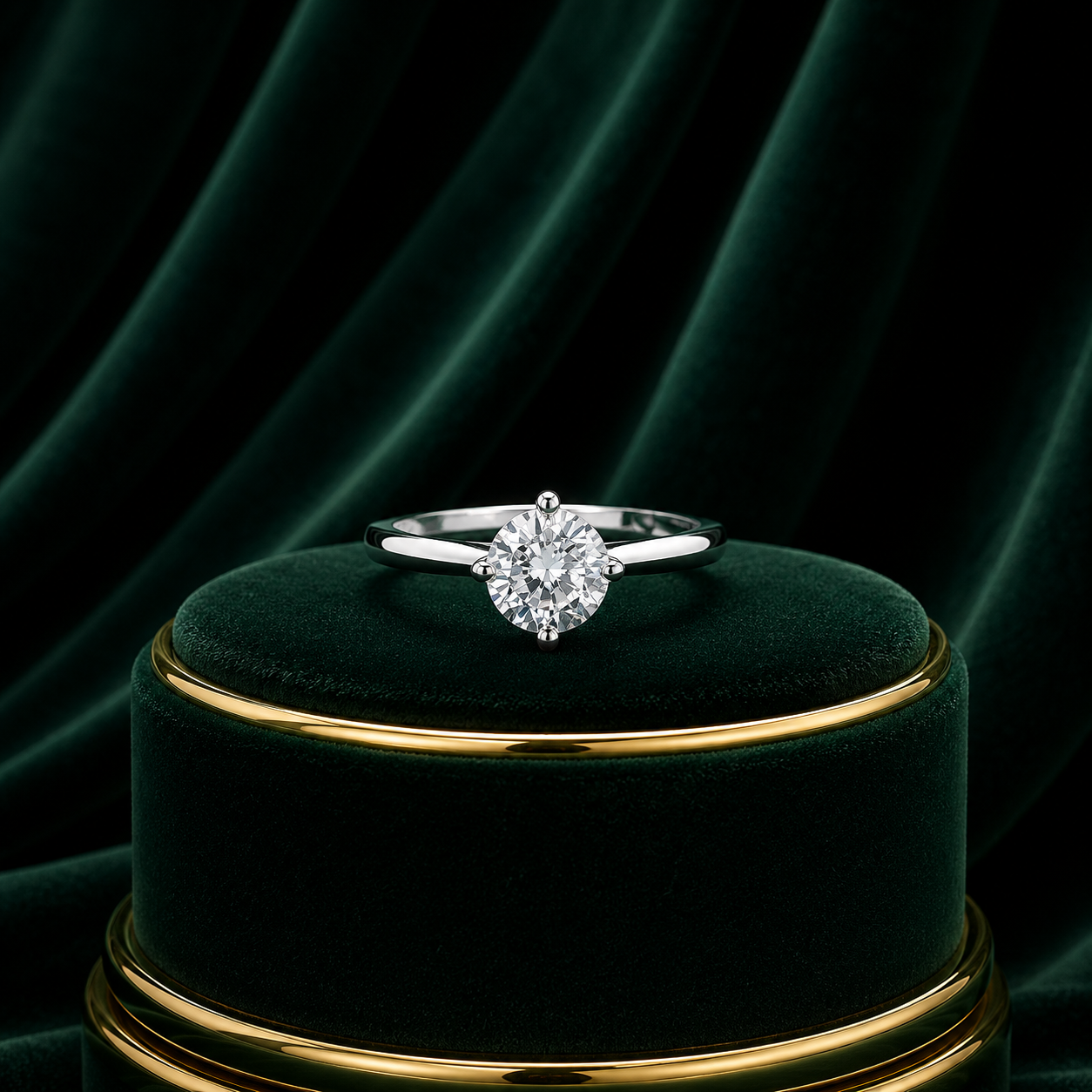 Classic Round Solitaire Diamond Ring