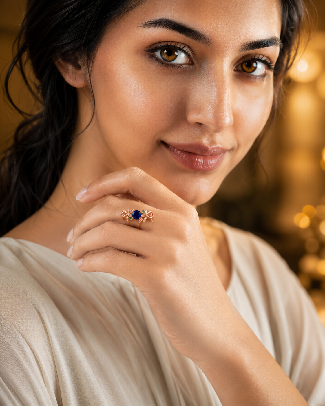 Royal Sapphire Vine Ring