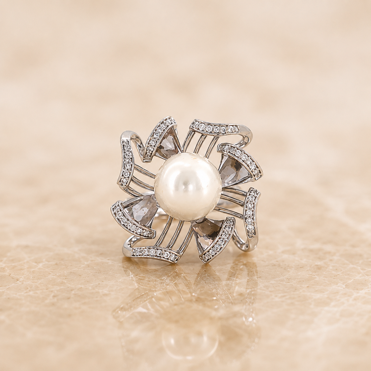 Pearl Bloom Statement Ring