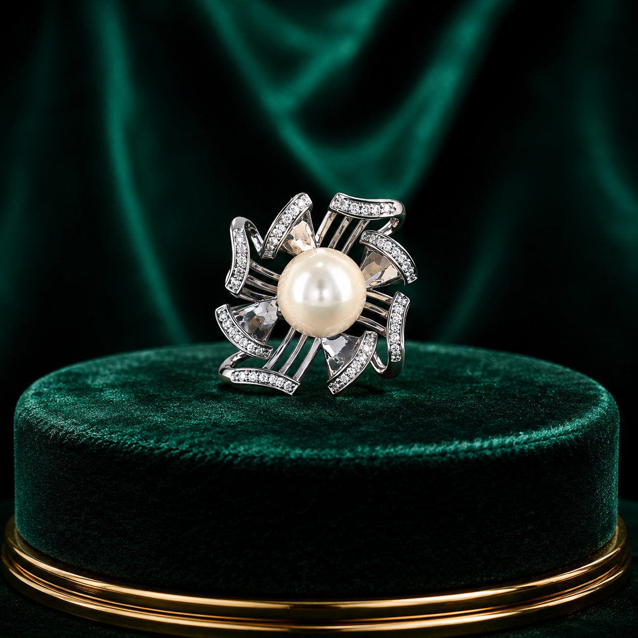 Pearl Bloom Statement Ring