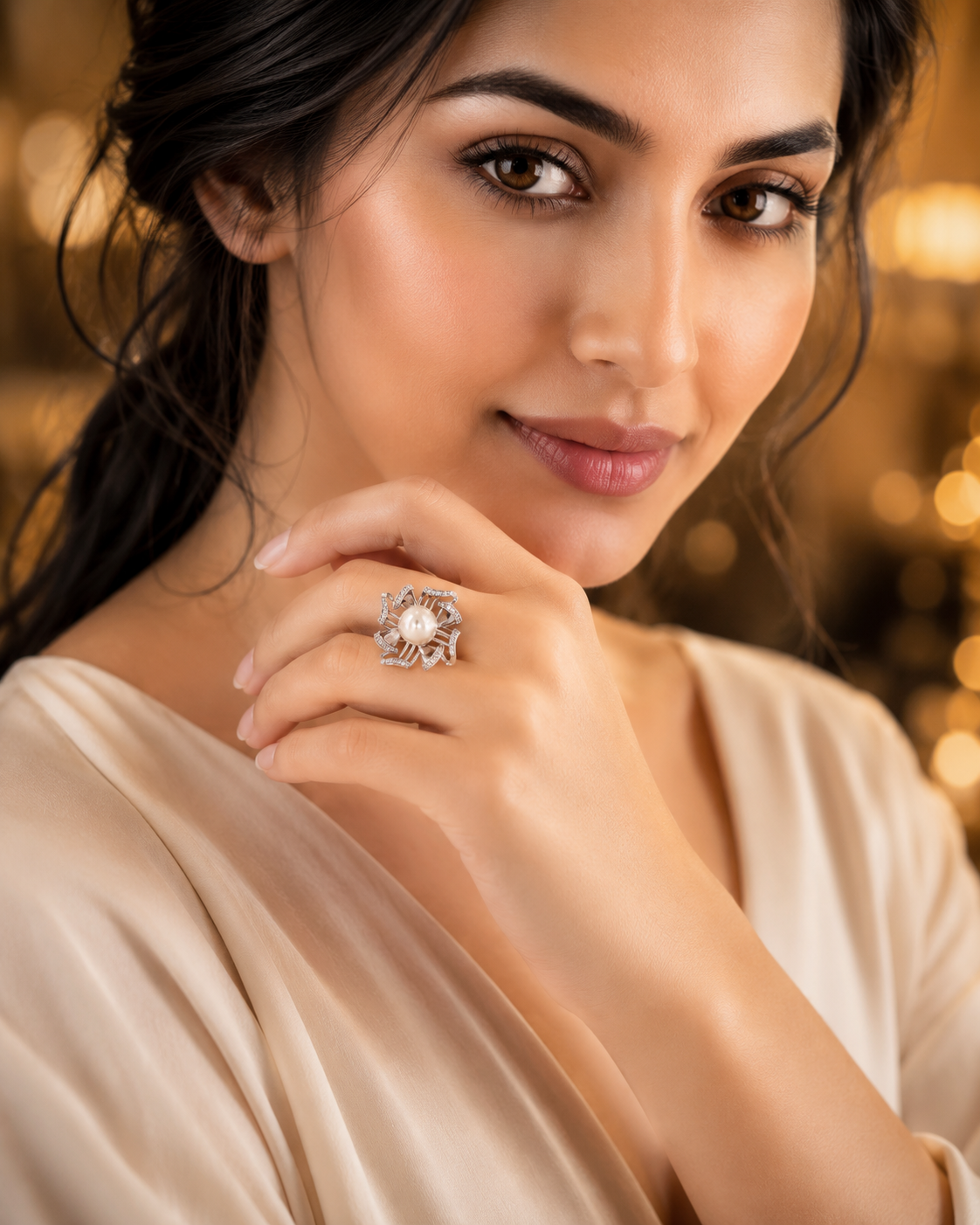 Pearl Bloom Statement Ring