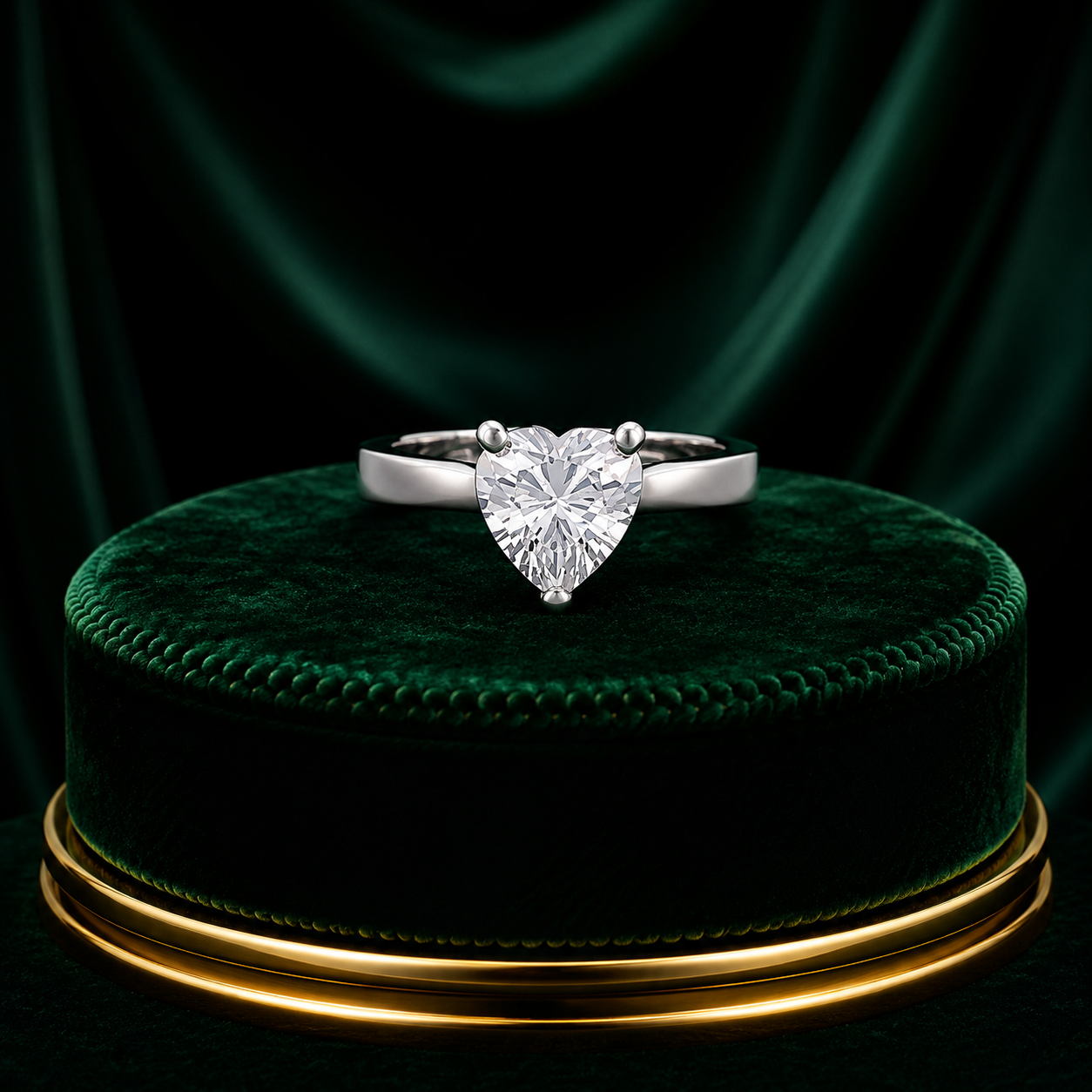 Classic Heart Cut Solitaire Ring