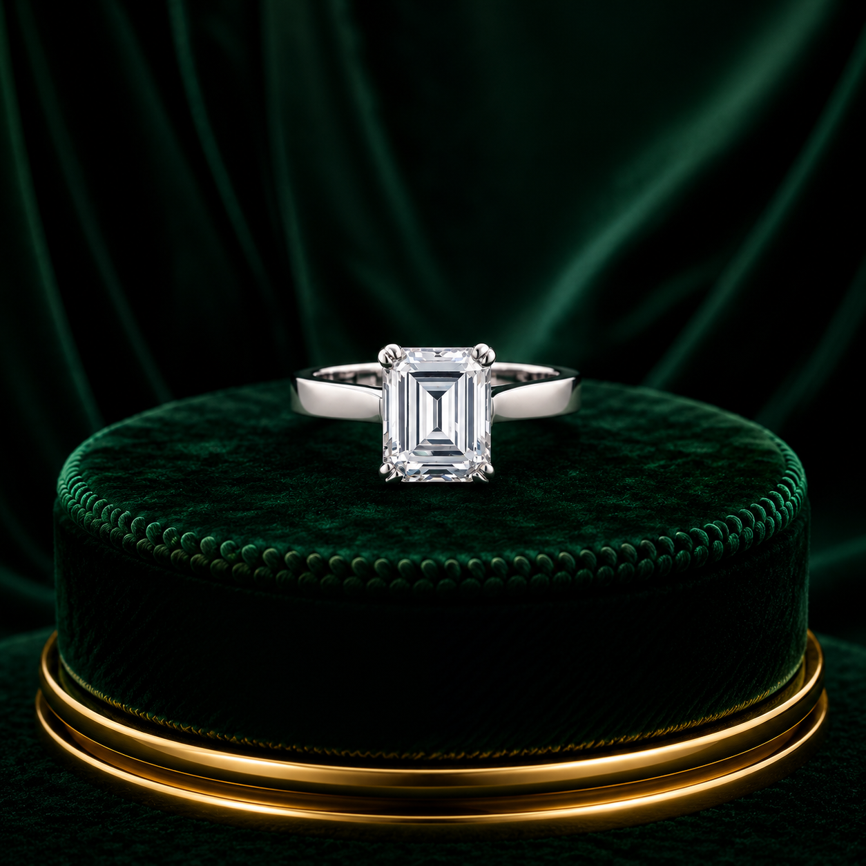 Classic Emerald Cut Solitaire Ring
