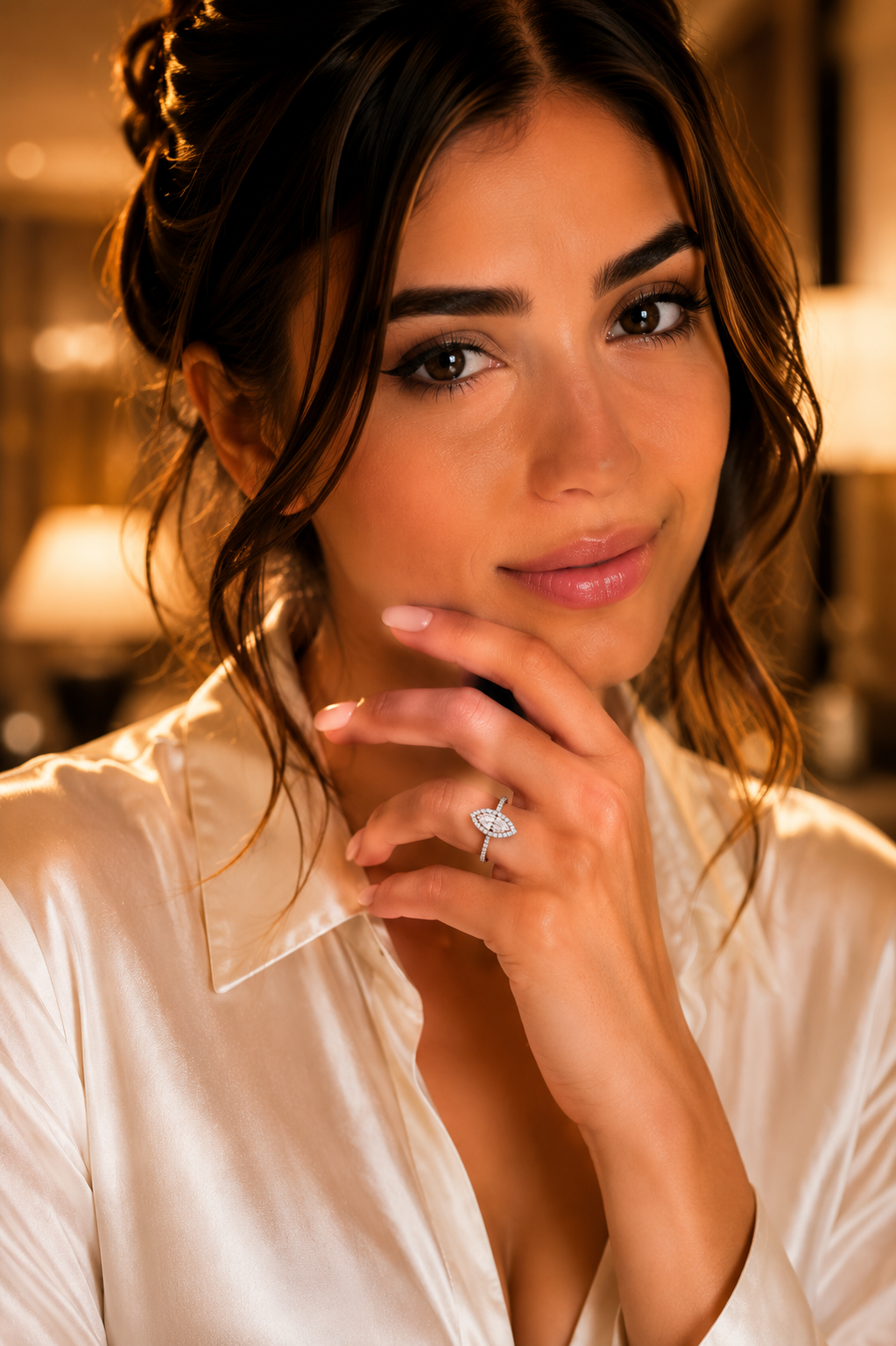Classic Marquise Halo Ring