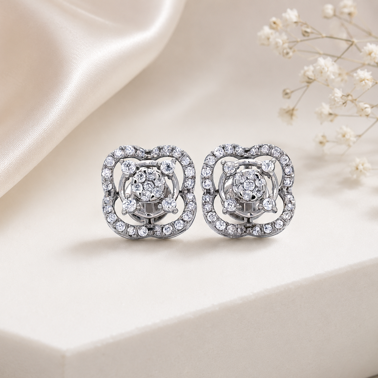 Royal Blossom Crystal Studs