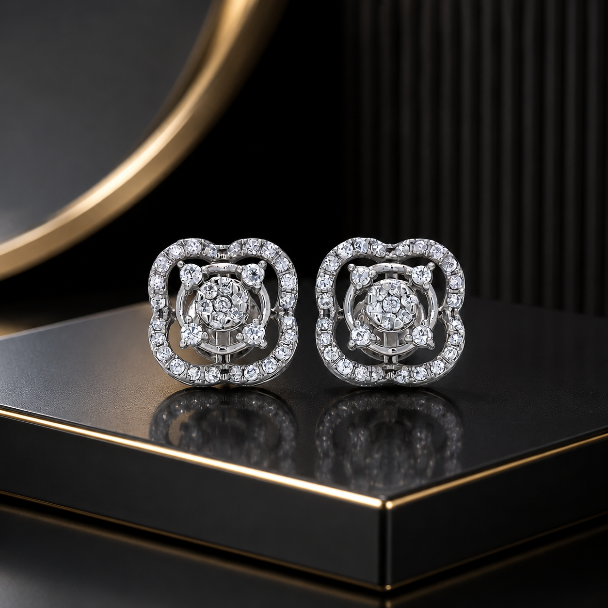 Royal Blossom Crystal Studs