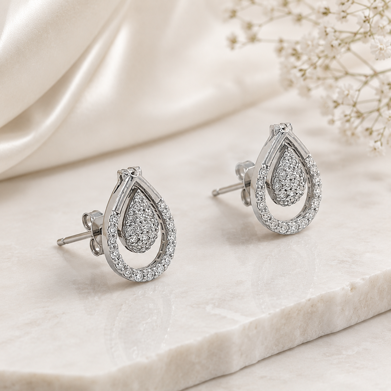 Aurora Teardrop Crystal Earrings