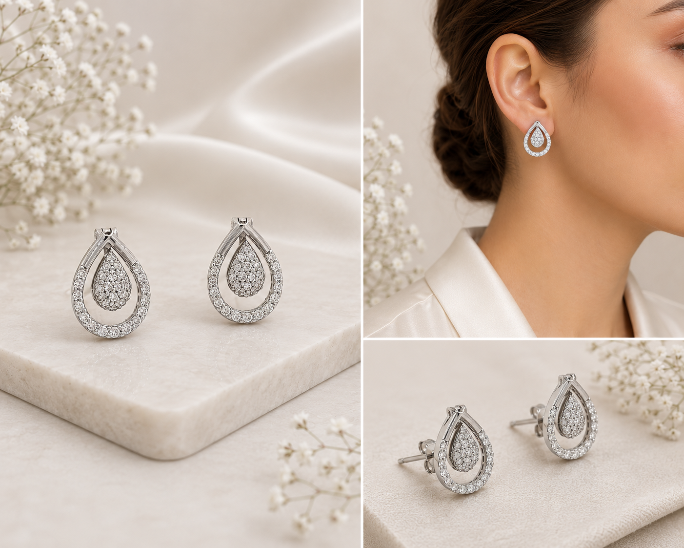 Aurora Teardrop Crystal Earrings