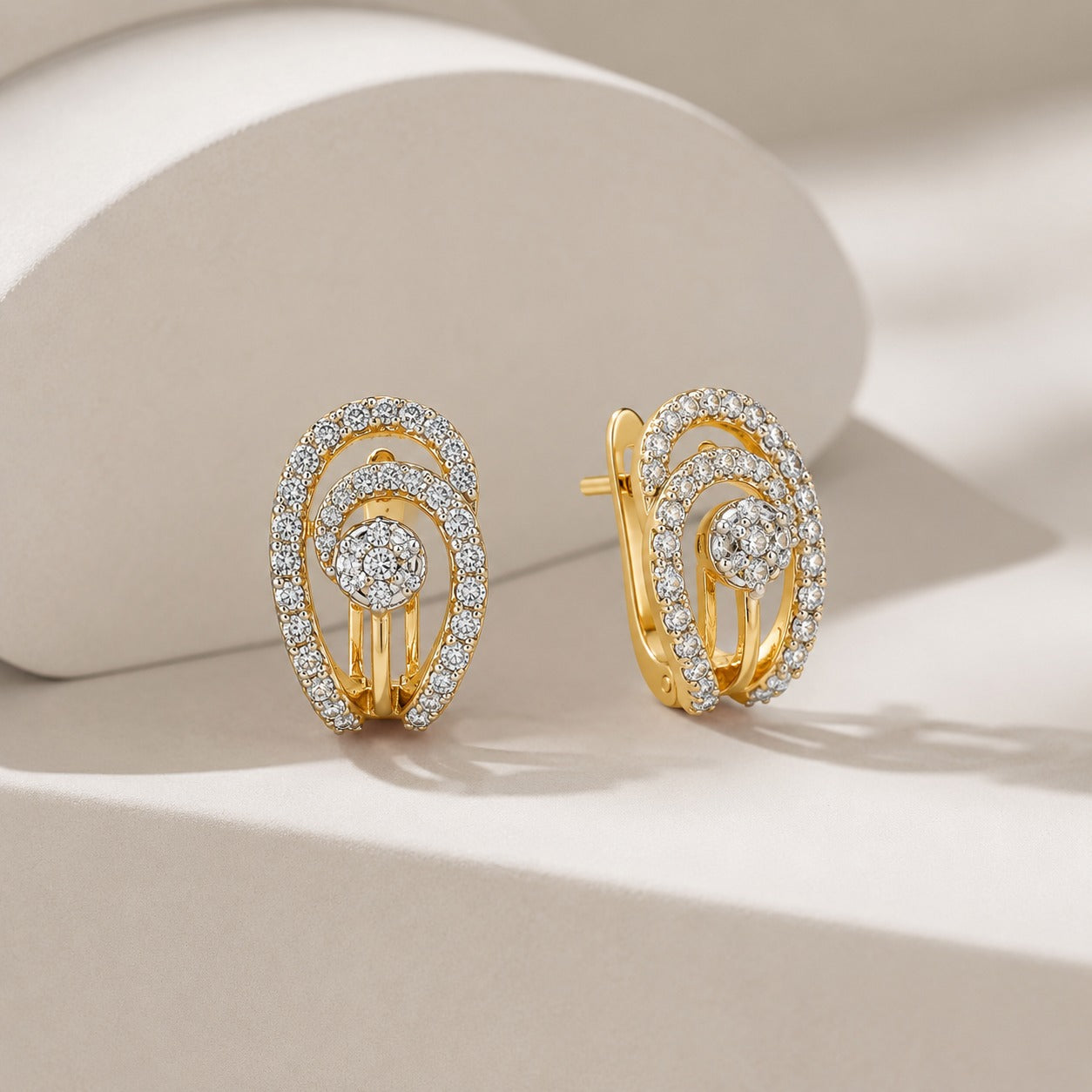 Chic Golden Halo Earrings