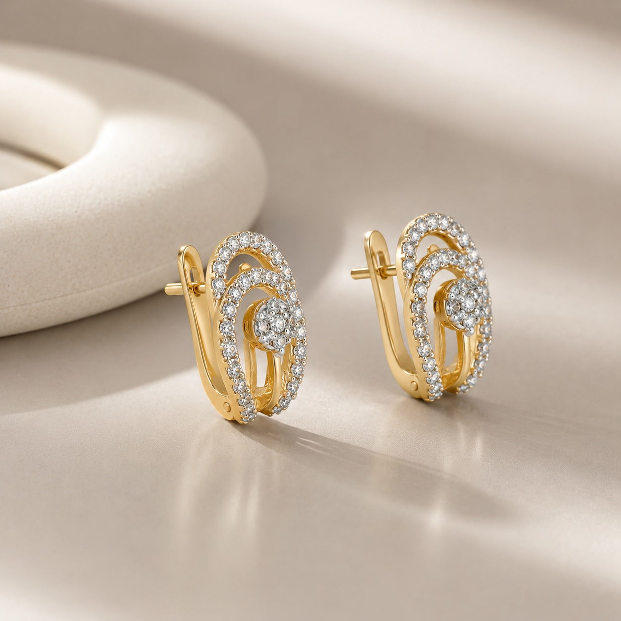 Chic Golden Halo Earrings