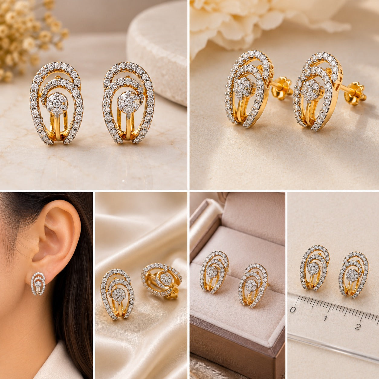 Chic Golden Halo Earrings