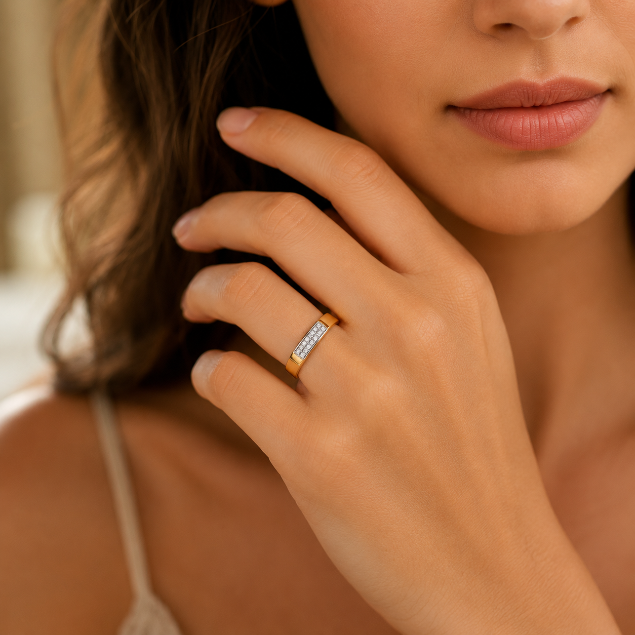 Classic Gold Diamond Band Ring