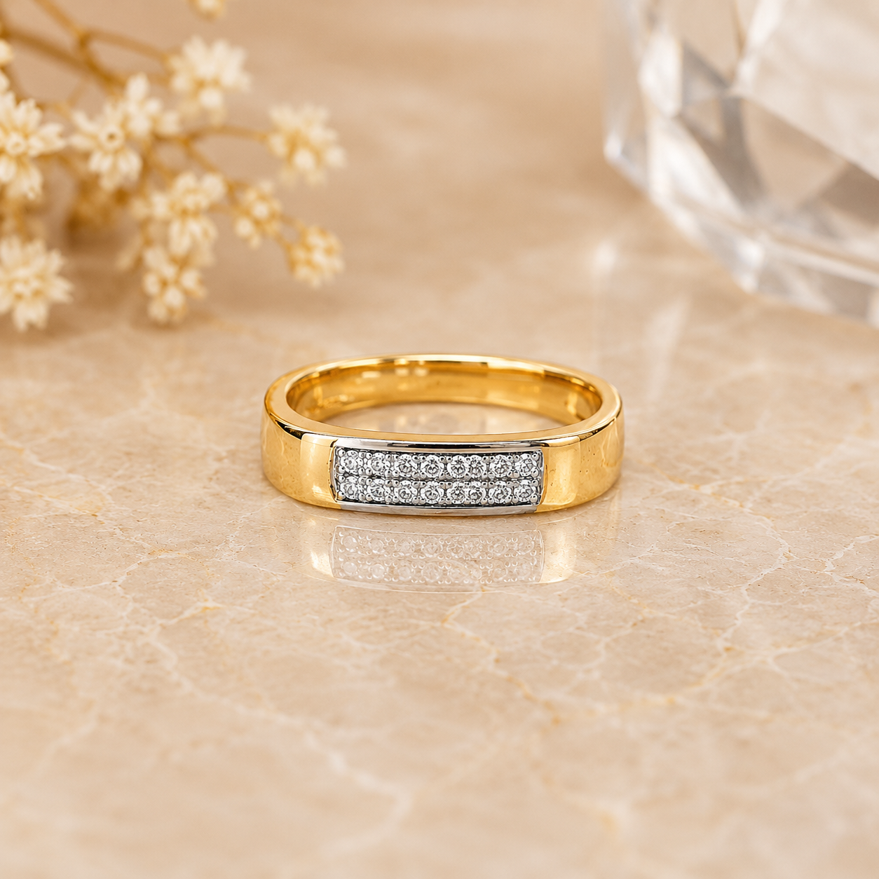Classic Gold Diamond Band Ring