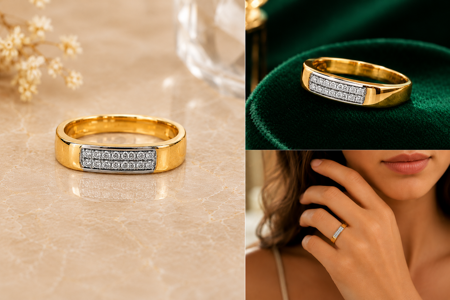 Classic Gold Diamond Band Ring