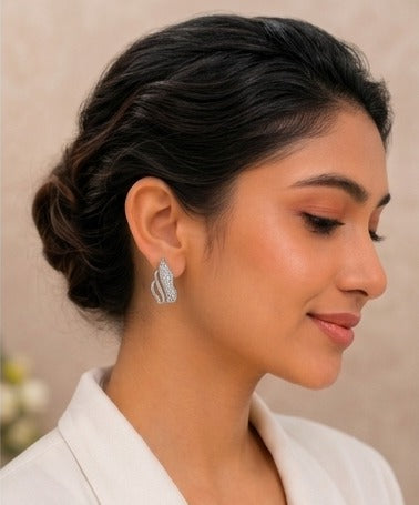 Crystal Wave Elegance Earrings