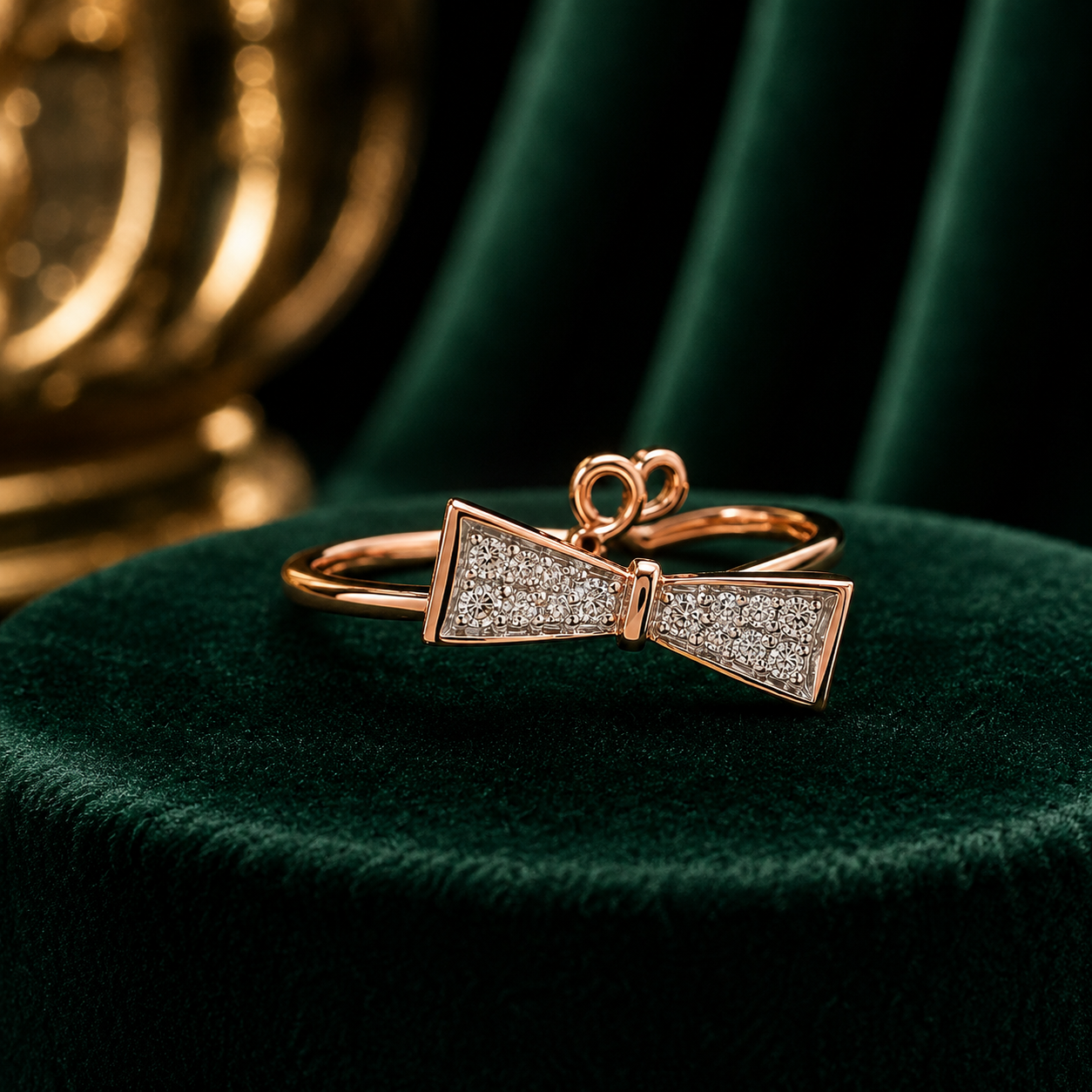 Diamond Bow Accent Ring
