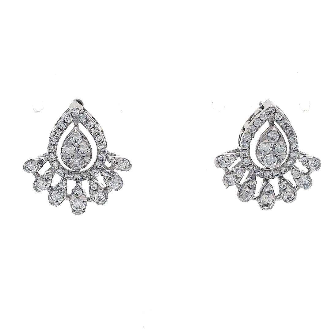 Diamond Shine Crown Earrings