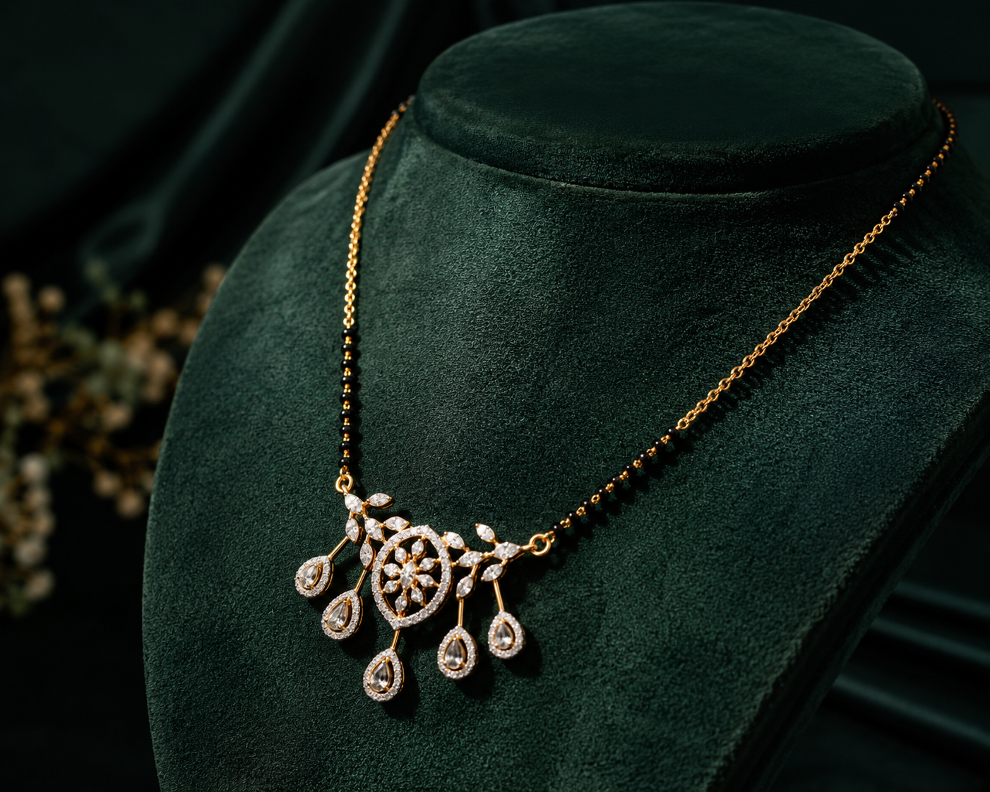 Elara Dewdrop Diamond Mangalsutra