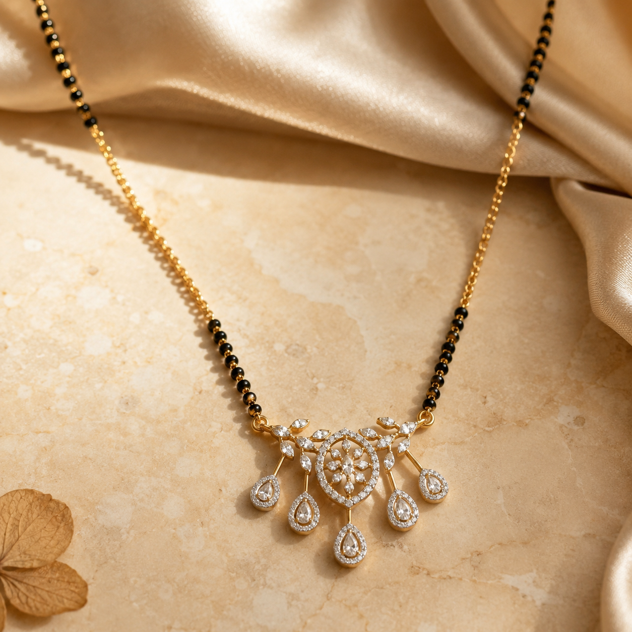 Elara Dewdrop Diamond Mangalsutra