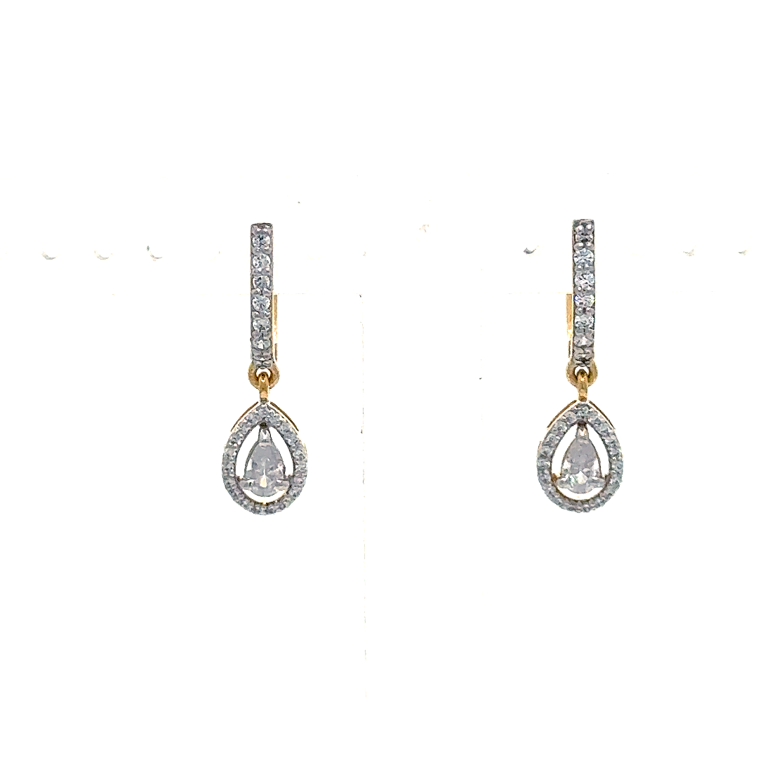 Elegant Crystal Teardrop Dangle Earrings