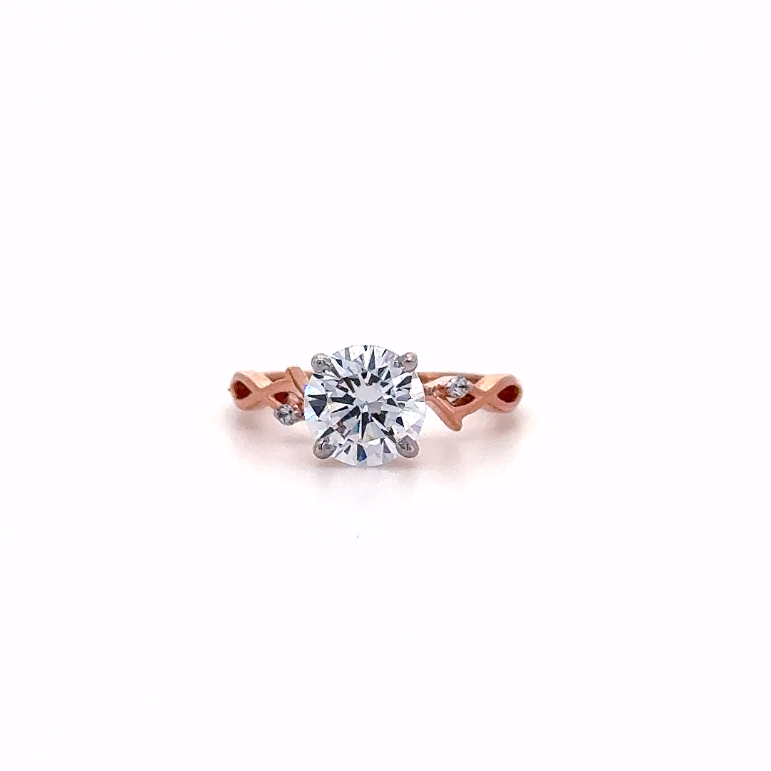 Eternal Knot Rose Gold Solitaire Ring