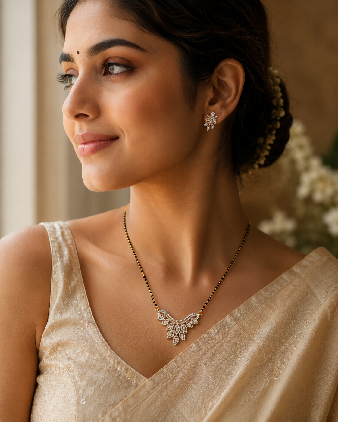 Eternal Leaf Diamond Mangalsutra