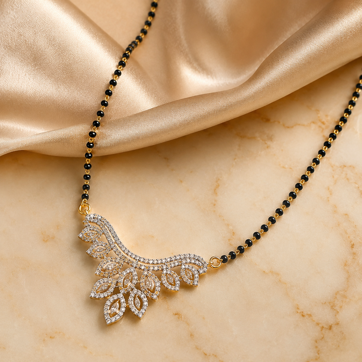 Eternal Leaf Diamond Mangalsutra
