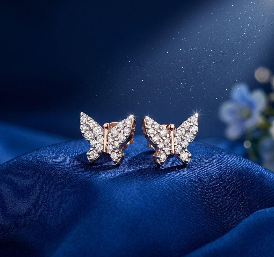 Butterfly Spark Stud Earrings