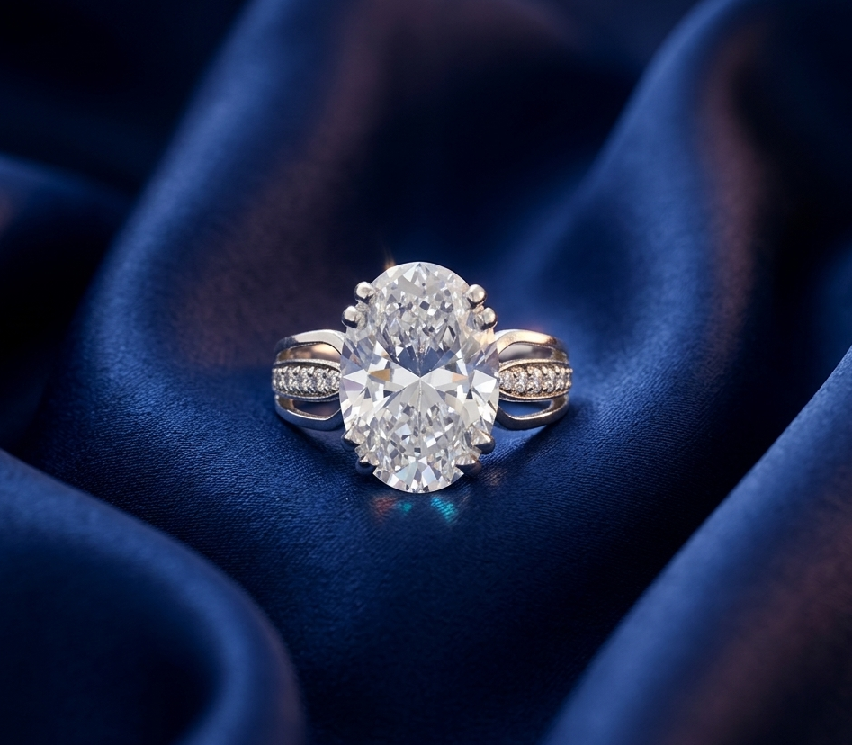 Oval Cut Statement Diamond Ring