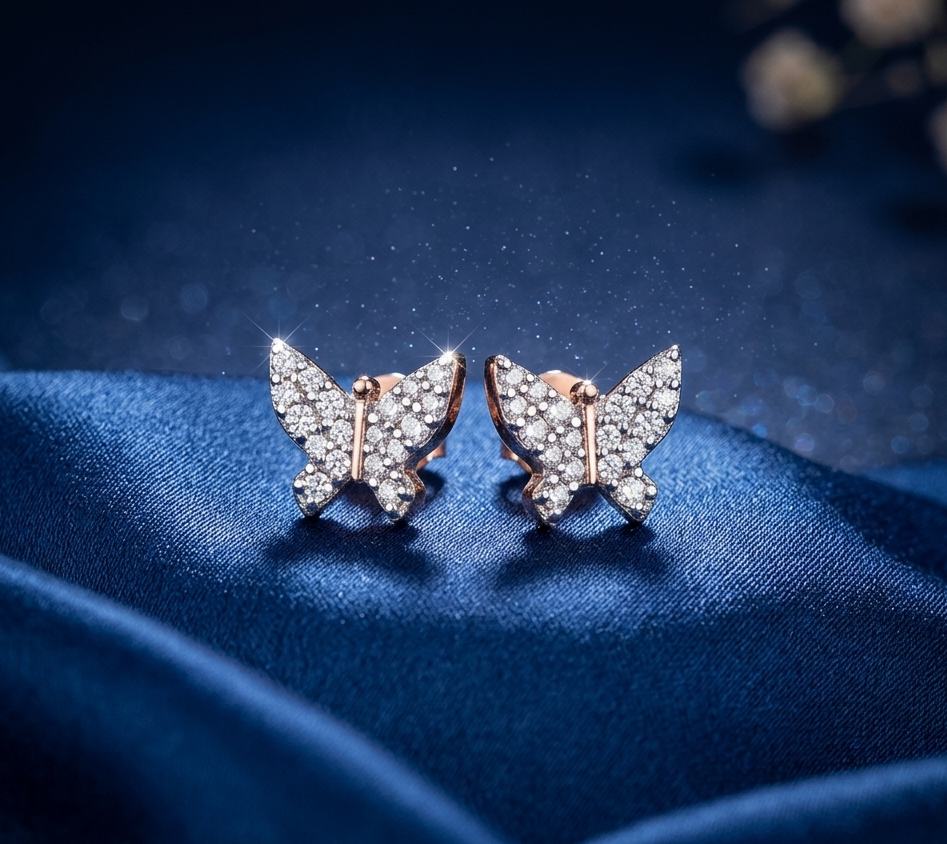Butterfly Spark Stud Earrings