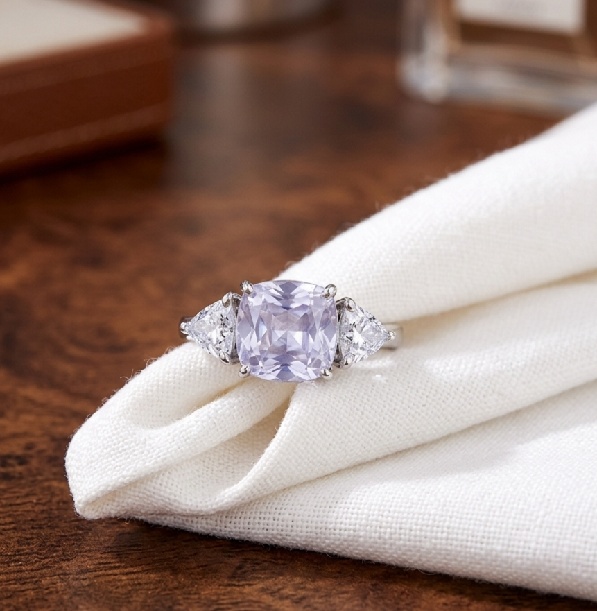 Elegant Cushion Cut Diamond Ring